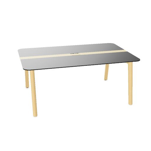 NOVA WOOD Konferenztisch | 1200 - 2800 mm (4-10 Personen), Elektrifiziert, HPL