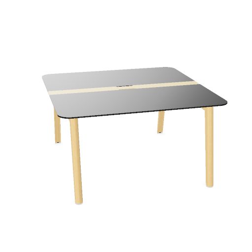 NOVA WOOD Konferenztisch | 1200 - 2800 mm (4-10 Personen), Elektrifiziert, HPL