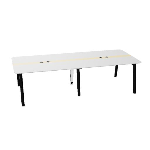 NOVA WOOD Konferenztisch | 1200 - 2800 mm (4-10 Personen), Elektrifiziert, HPL