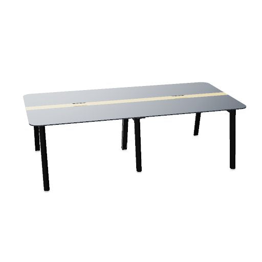 NOVA WOOD Konferenztisch | 1200 - 2800 mm (4-10 Personen), Elektrifiziert, HPL