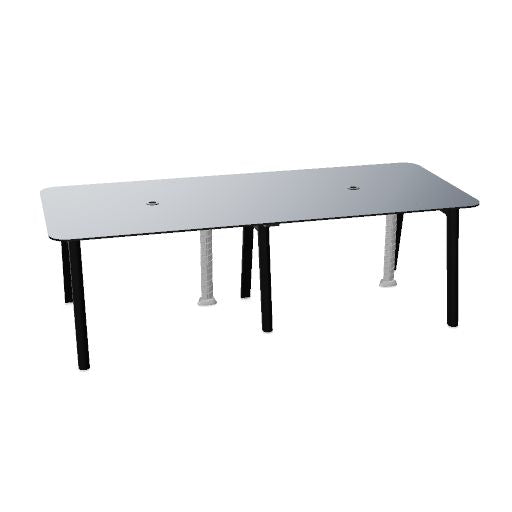 NOVA WOOD Konferenztisch | 1200 - 2800 mm (4-10 Personen), Elektrifiziert, HPL