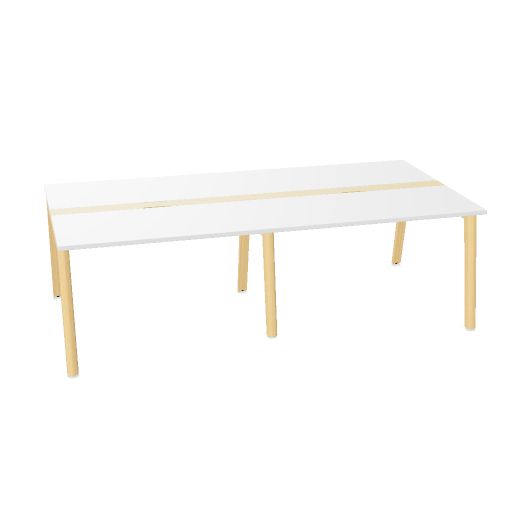 NOVA WOOD Konferenztisch | 1200 - 2800 mm (4-10 Personen), Elektrifiziert, Melamin