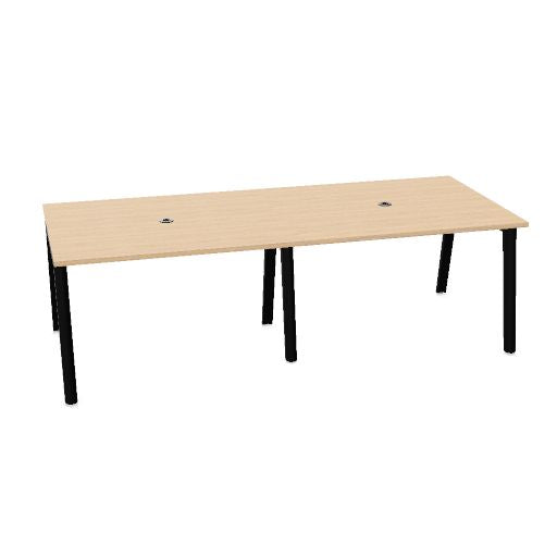 NOVA WOOD Konferenztisch | 1200 - 2800 mm (4-10 Personen), Elektrifiziert, Melamin