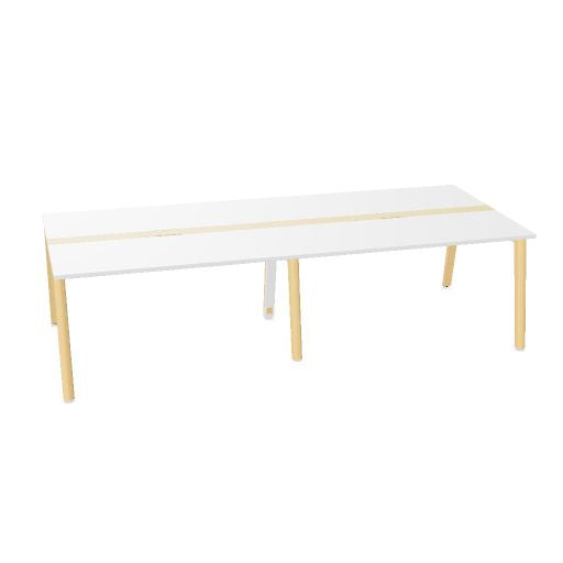 NOVA WOOD Konferenztisch | 1200 - 2800 mm (4-10 Personen), Elektrifiziert, Melamin