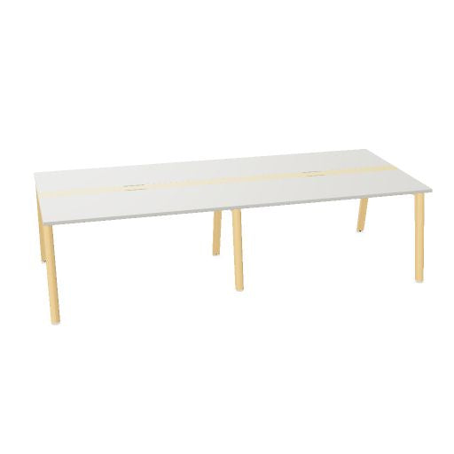 NOVA WOOD Konferenztisch | 1200 - 2800 mm (4-10 Personen), Elektrifiziert, Melamin