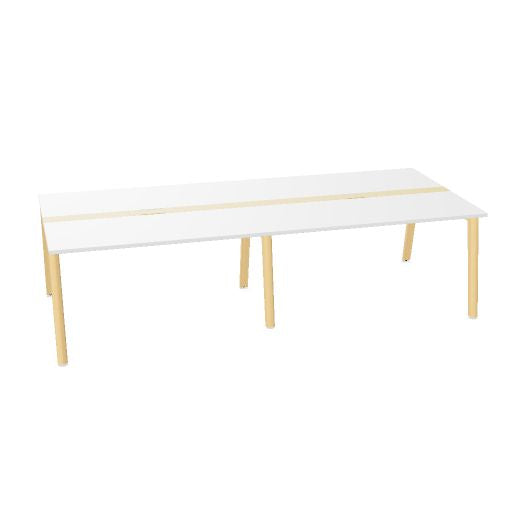 NOVA WOOD Konferenztisch | 1200 - 2800 mm (4-10 Personen), Elektrifiziert, Melamin