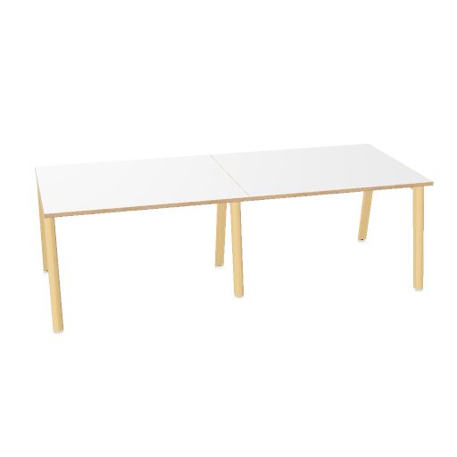 NOVA WOOD Konferenztisch | 1200 - 2800 mm (4-10 Personen), Elektrifiziert, Melamin