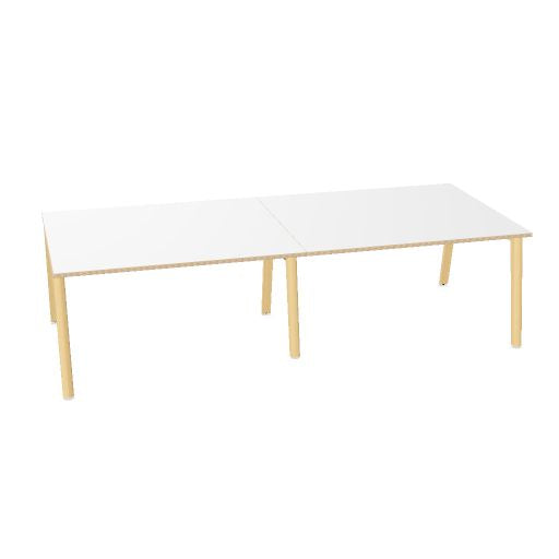 NOVA WOOD Konferenztisch | 1200 - 2800 mm (4-10 Personen), Elektrifiziert, Melamin