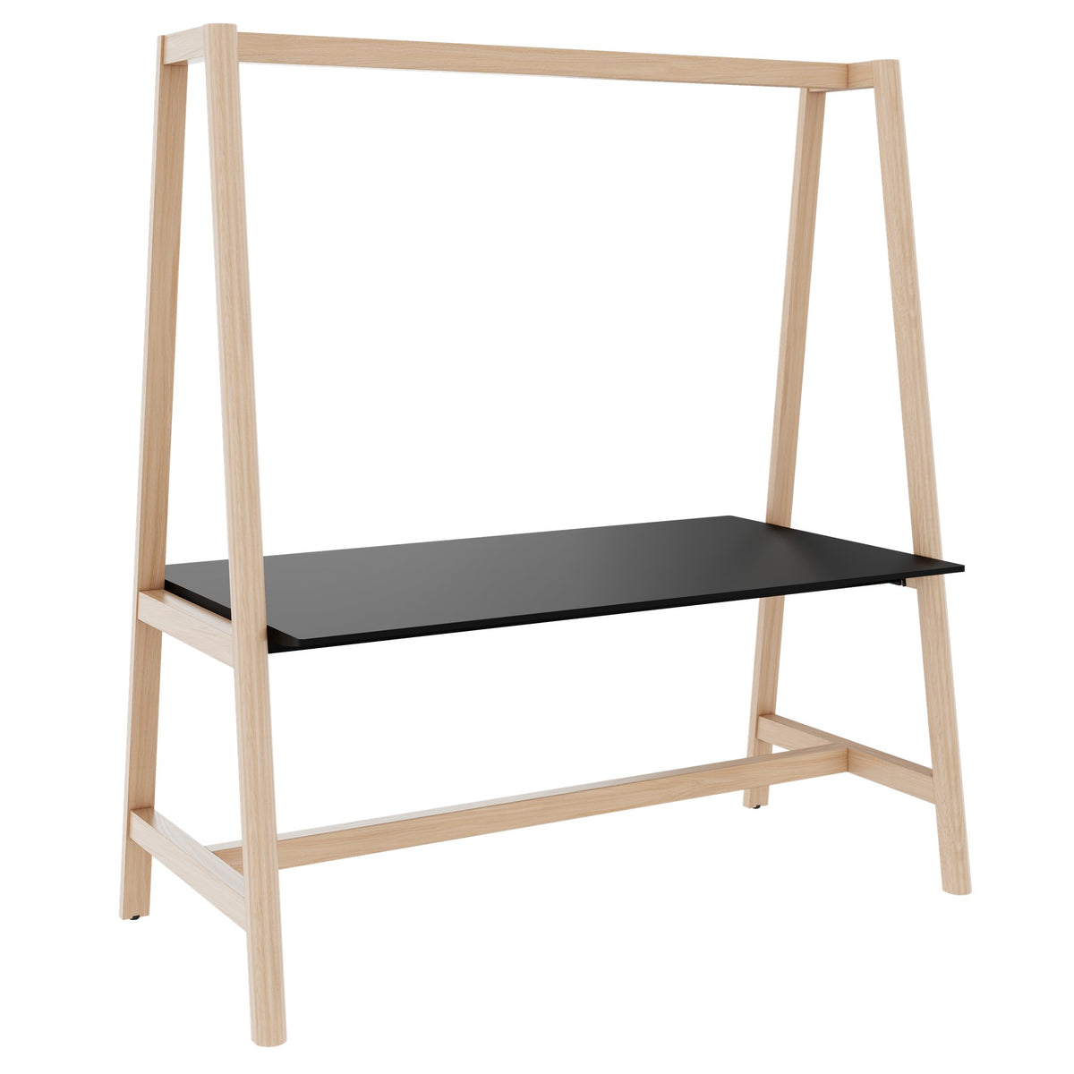 NOVA WOOD Multipurpose Tisch | 1400 - 1800 x 740 - 1050 mm, Fenix Schwarz - 1 Lightbox Main Image