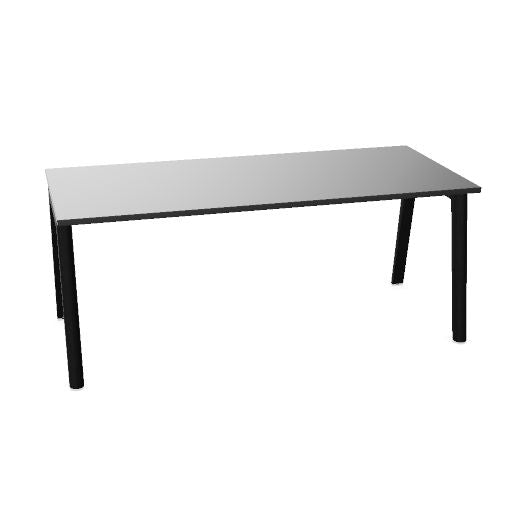 NOVA WOOD Schreibtisch | 1200 - 1800 mm, Massivholz-Gestell, Melamin