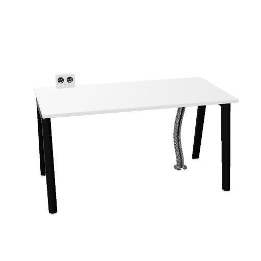 NOVA WOOD Schreibtisch | 1200 - 1800 mm, Massivholz-Gestell, Melamin