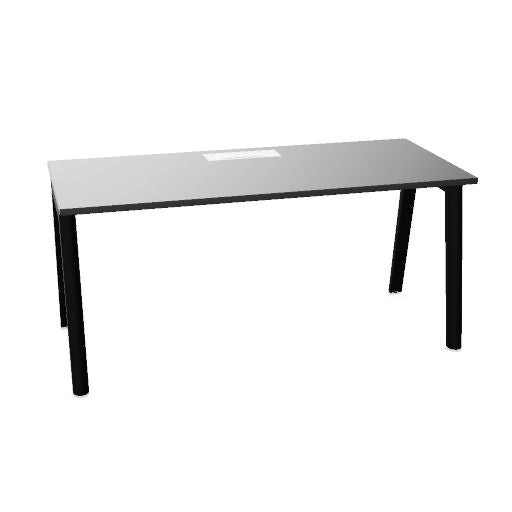NOVA WOOD Schreibtisch | 1200 - 1800 mm, Massivholz-Gestell, Melamin