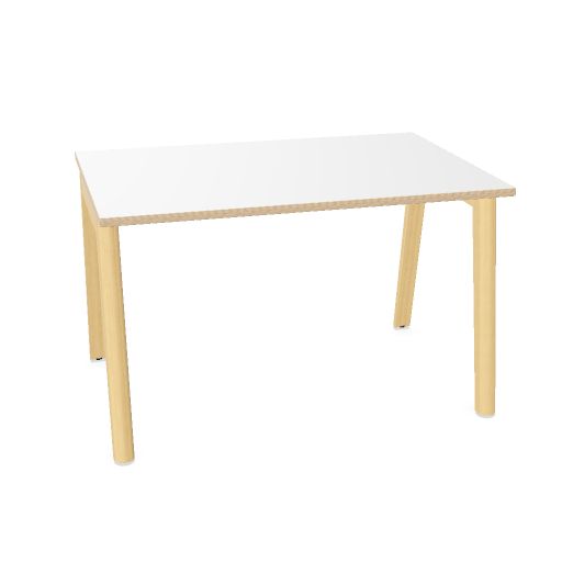 NOVA WOOD Schreibtisch | 1200 - 1800 mm, Massivholz-Gestell, Melamin
