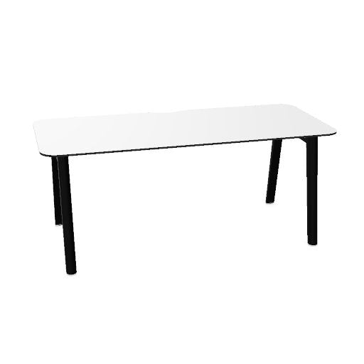 NOVA WOOD Schreibtisch | 1400 - 1800 mm, Massivholz-Gestell, HPL