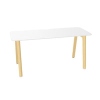 NOVA WOOD Schreibtisch | 1400 - 1800 mm, Massivholz-Gestell, HPL