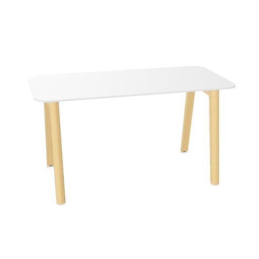 NOVA WOOD Schreibtisch | 1400 - 1800 mm, Massivholz-Gestell, HPL