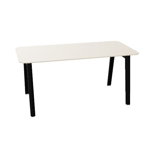 NOVA WOOD Schreibtisch | 1400 - 1800 mm, Massivholz-Gestell, HPL