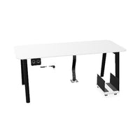 NOVA WOOD Schreibtisch | 1400 - 1800 mm, Massivholz-Gestell, HPL