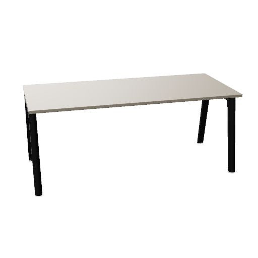 NOVA WOOD Schreibtisch | 1200 - 1800 mm, Massivholz-Gestell, Melamin