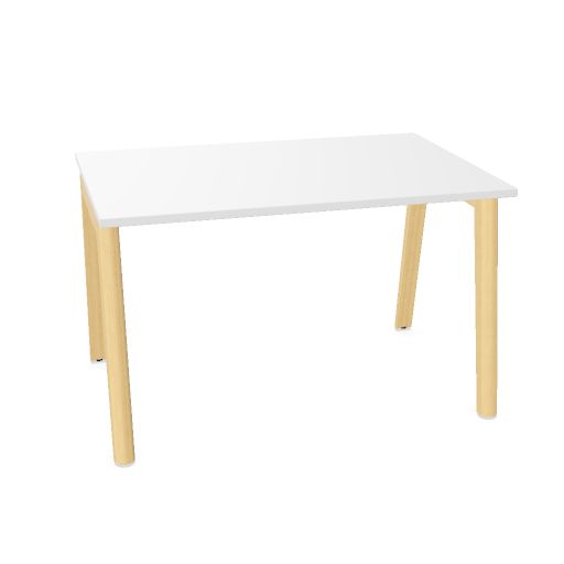 NOVA WOOD Schreibtisch | 1200 - 1800 mm, Massivholz-Gestell, Melamin
