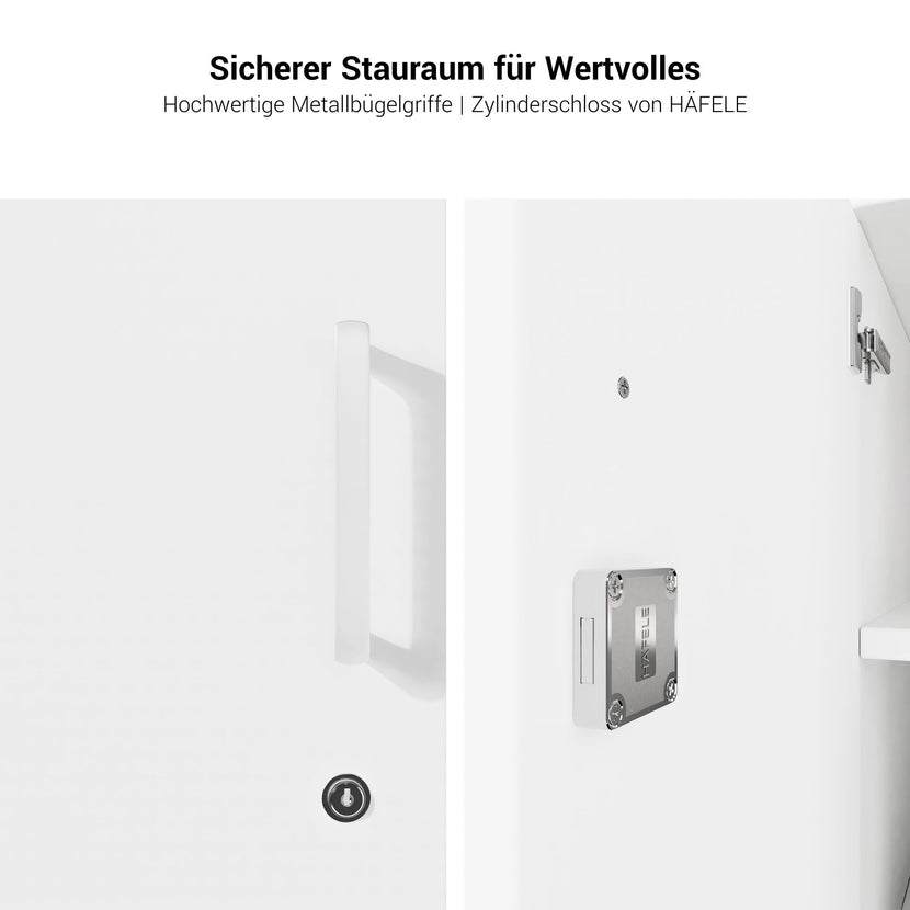 Contatore di accoglienza Novum | 2000-2400 mm, illuminazione a LED multicolore, bianco