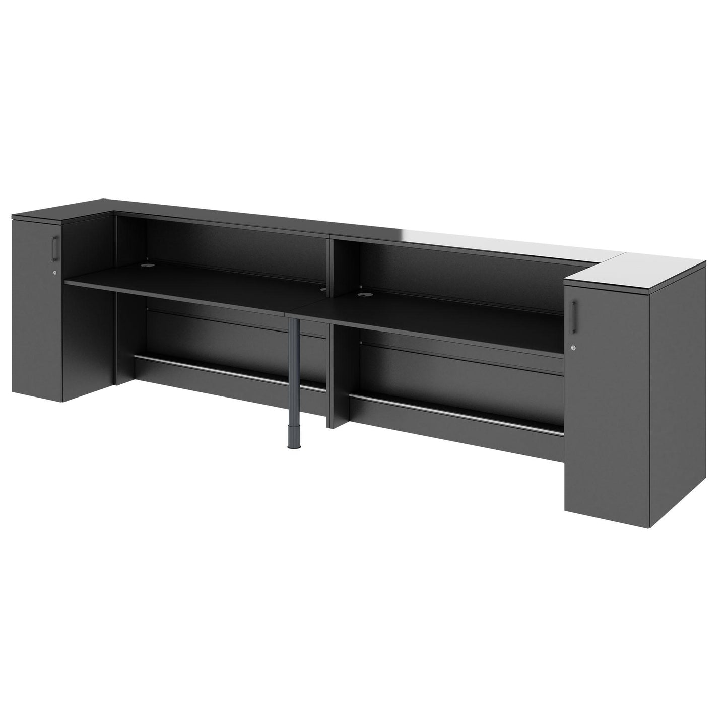 Contatore di accoglienza Novum | 3200-4000 mm, illuminazione a LED multicolore, antracite