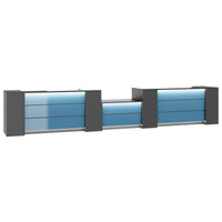 NOVUM Empfangstheke | 5200 - 6000 mm, Multicolor-LED-Beleuchtung, Anthrazit