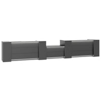NOVUM Empfangstheke | 5200 - 6000 mm, Multicolor-LED-Beleuchtung, Anthrazit