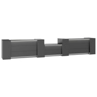 NOVUM Empfangstheke | 5200 - 6000 mm, Multicolor-LED-Beleuchtung, Anthrazit