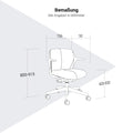 OFY Bürodrehstuhl | Synchronmechanik, 3D-Armlehnen, niedrige Rückenlehne - 13 Thumbnail Image