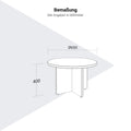 OPTIMA Beistelltisch | Ø 650 mm, rund - 13 Thumbnail Image