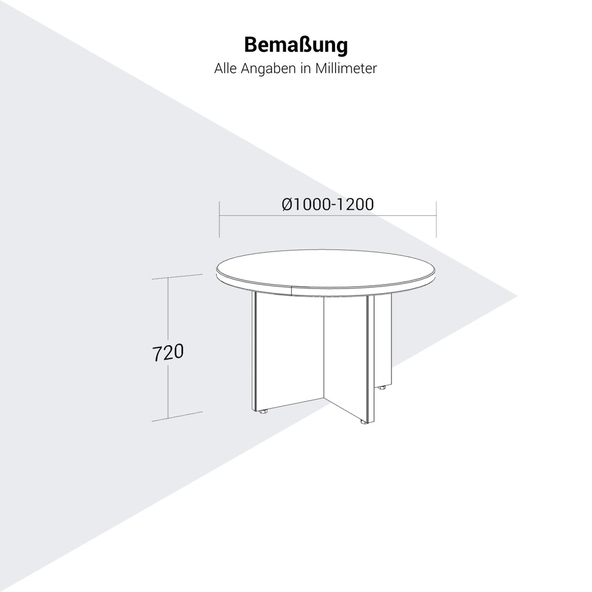 OPTIMA Besprechungstisch | Rund, Ø 1000 - 1200 mm - 12 Lightbox Main Image