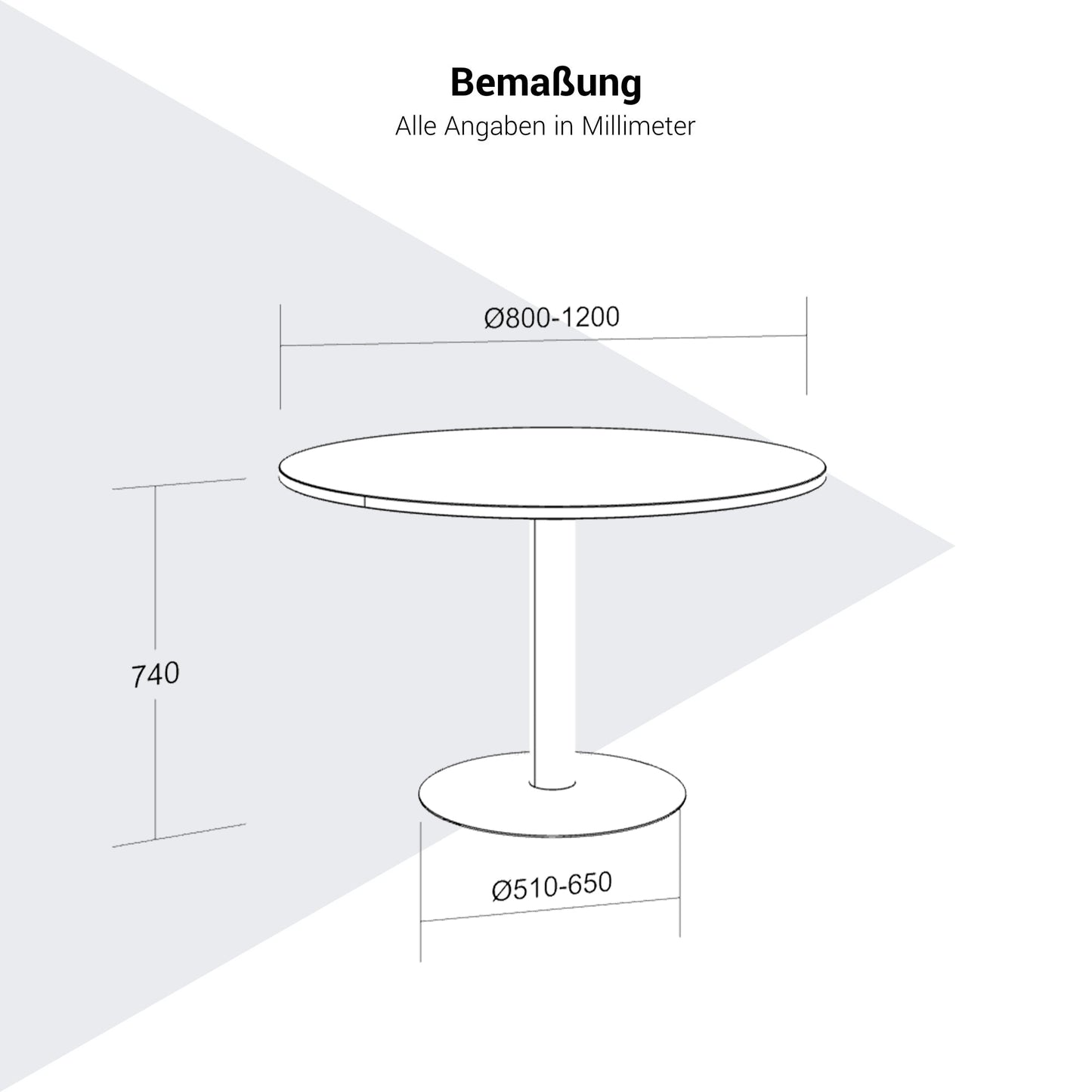 OPTIMA Besprechungstisch | Rund, Ø800-1200 mm, Ahorn