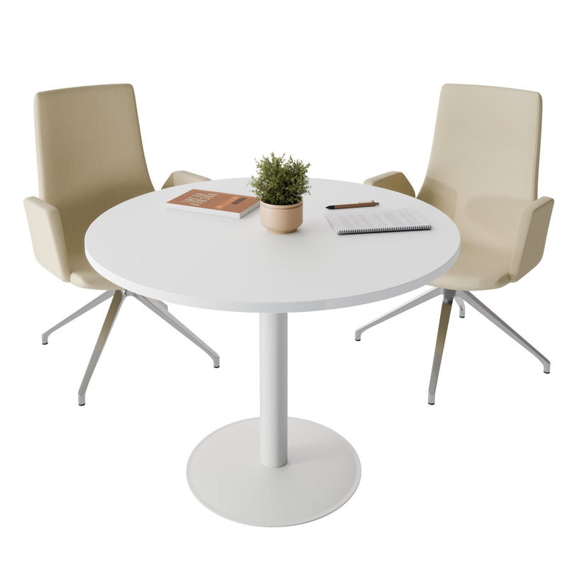 Table de réunion OPTIMA | Ronde, Ø800-1500 mm, blanche - 2 Main Image