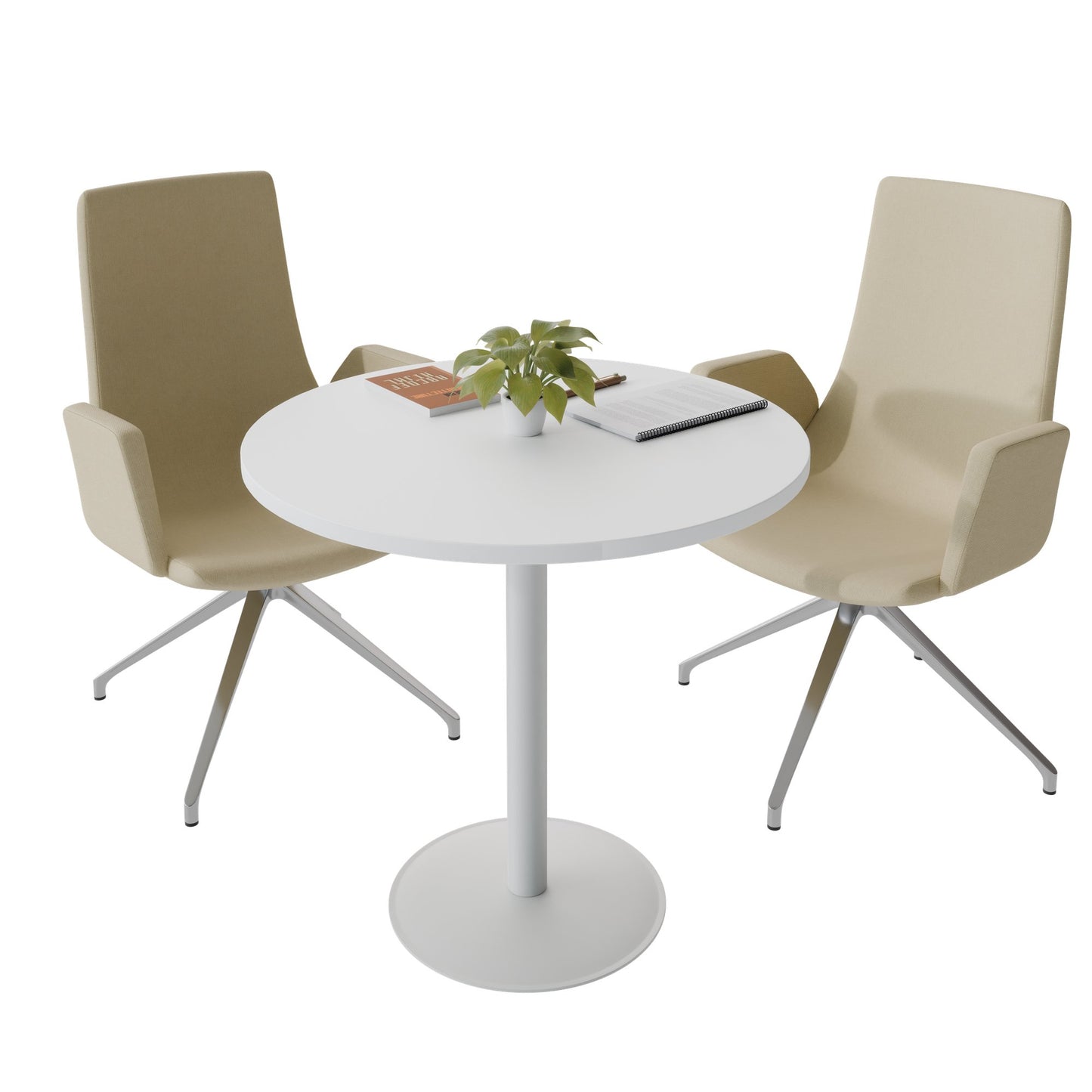 OPTIMA Besprechungstisch | Rund, Ø800-1500 mm, Weiß