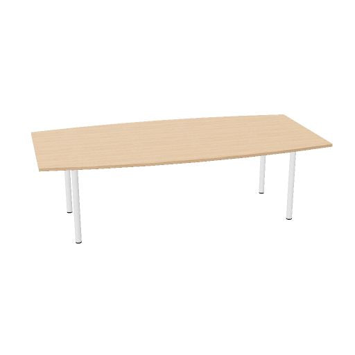 OPTIMA Konferenztisch | 2400 x 1200 mm (8 Sitzplätze), bootsform