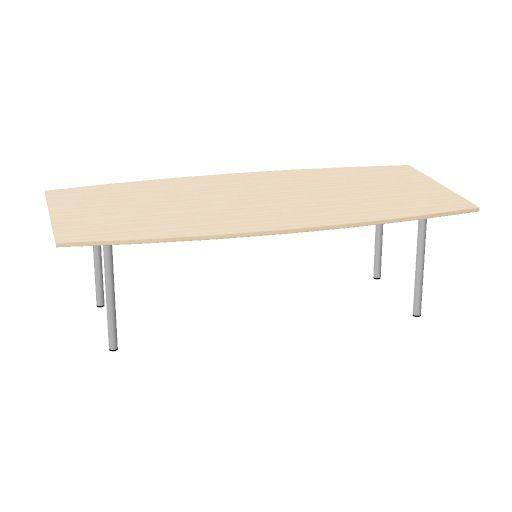 OPTIMA Konferenztisch | 2400 x 1200 mm (8 Sitzplätze), bootsform
