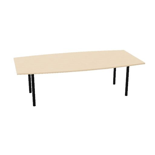 OPTIMA Konferenztisch | 2400 x 1200 mm (8 Sitzplätze), bootsform