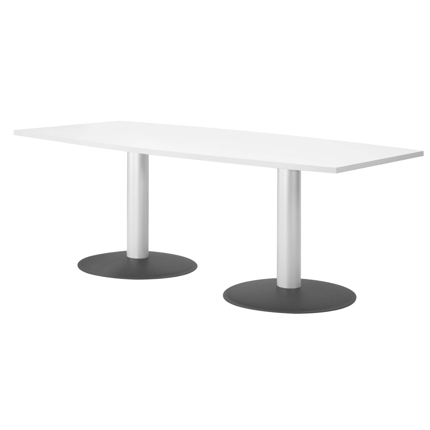 OPTIMA conference table | Boat shape, 1800 x 1000 mm (6 - 8 people), pearl gray