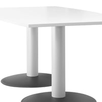 OPTIMA conference table | Boat shape, 1800 x 1000 mm (6 - 8 people), pearl gray