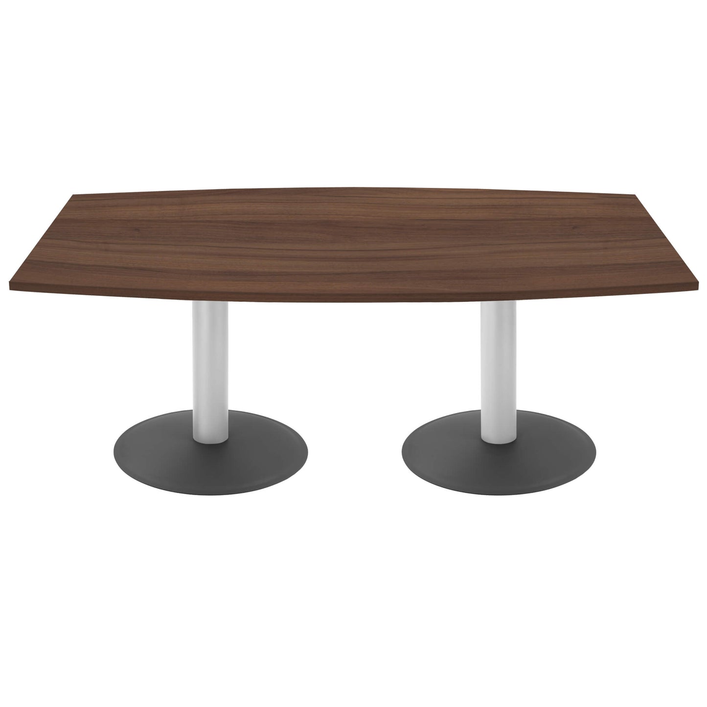 OPTIMA conference table | Boat shape, 1800 x 1000 mm (6 - 8 people), walnut