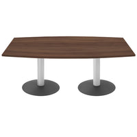 OPTIMA conference table | Boat shape, 1800 x 1000 mm (6 - 8 people), walnut