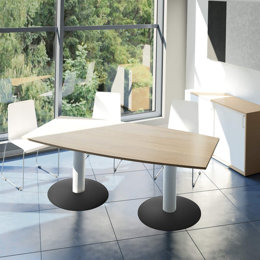 OPTIMA Tabella della conferenza | Forma di avvio, 1800 x 1000 mm (6-8 persone), quercia ambra