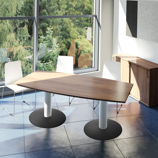 OPTIMA Tabella della conferenza | Forma di avvio, 1800 x 1000 mm (6 - 8 persone), noce