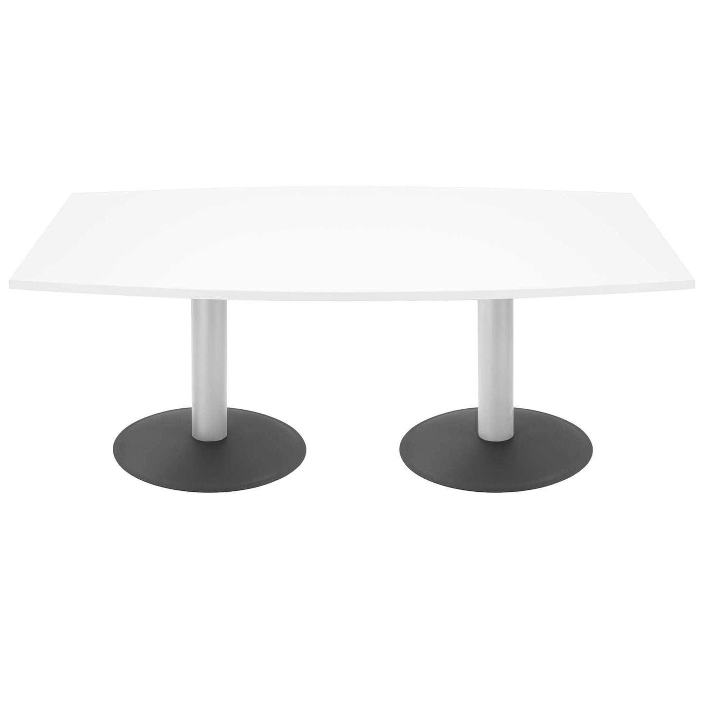 Optima conference table | Boot shape, 2000 x 1000 mm (6 - 8 people), white