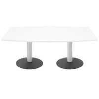 Optima conference table | Boot shape, 2000 x 1000 mm (6 - 8 people), white