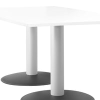 Optima conference table | Boot shape, 2000 x 1000 mm (6 - 8 people), white