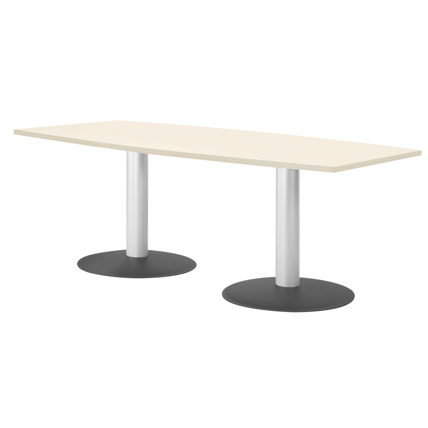 OPTIMA conference table | Boat shape, 2000 x 1000 mm (6 - 8 people), maple