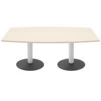 OPTIMA conference table | Boat shape, 2000 x 1000 mm (6 - 8 people), maple