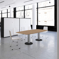 OPTIMA Tableau de conférence | Forme de démarrage, 2000 x 1000 mm (6 - 8 personnes), chêne ambre